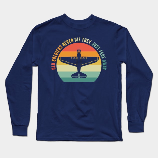 SB2C Helldiver World War 2 Dive Bomber Aircraft Aviation Long Sleeve T-Shirt by armanyoan